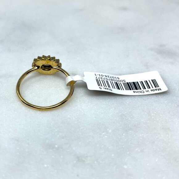 Banana Republic NWT Emerald Gem Floral Ring, Size 5 - Picture 5 of 5